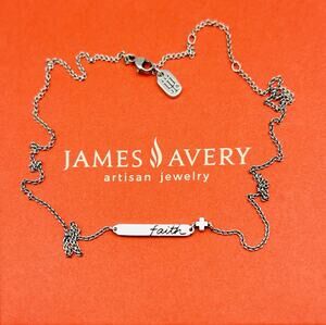 James Avery Retired Sterling Silver Faith Horizon Adjustable Necklace 17"- 20"